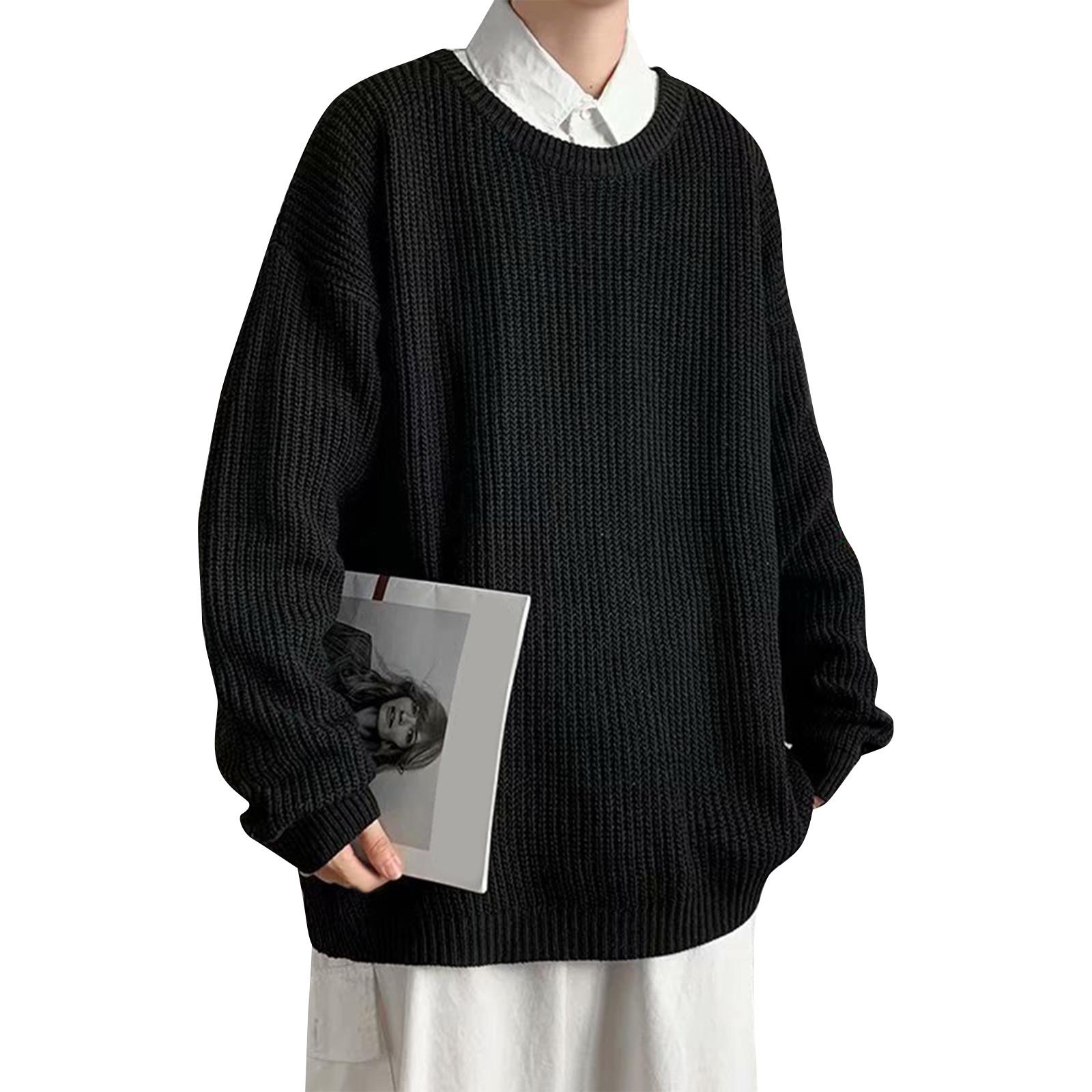 Осень/зима свитер с круглым вырезом, мужской повседневный трикотаж в стиле Instagram, свитер для пары, топ L чёрный
Осень/зима свитер с круглым вырезом, мужской повседневный трикотаж в стиле Instagram, свитер для пары, топ L чёрный