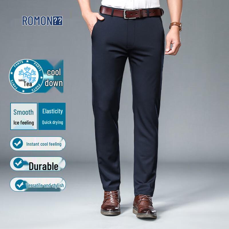 ROMON Men s Summer Ice Silk Straight-Leg Business Casual Pants 31
ROMON Men s Summer Ice Silk Straight-Leg Business Casual Pants 31