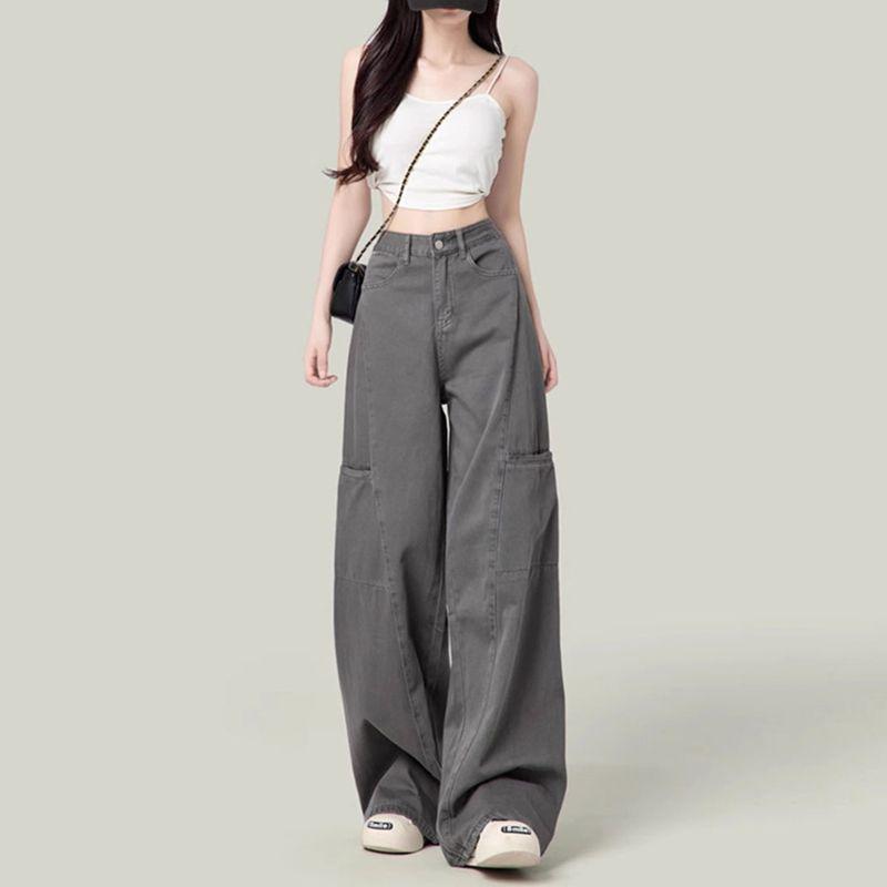 Цементно-серые ретро брюки карго с высокой посадкой и широкими штанинами для женщин - Коллекция весна/осень 2025 Extra Large светло-серый
Цементно-серые ретро брюки карго с высокой посадкой и широкими штанинами для женщин - Коллекция весна/осень 2025 Extra Large светло-серый