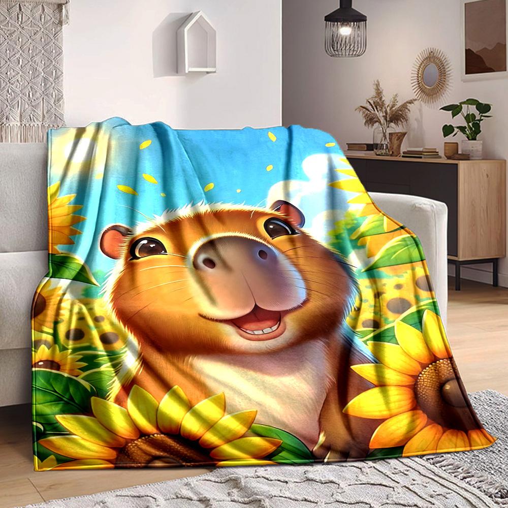 1pc Capybara Sunflower Field Blanket Lightweight Blanket Throw Blanket For Sofa, Bed, Travel, Camping, Livingroom, Office, Couch, Chair yy251010076 100x150cm
1pc Capybara Sunflower Field Blanket Lightweight Blanket Throw Blanket For Sofa, Bed, Travel, Camping, Livingroom, Office, Couch, Chair yy251010076 100x150cm