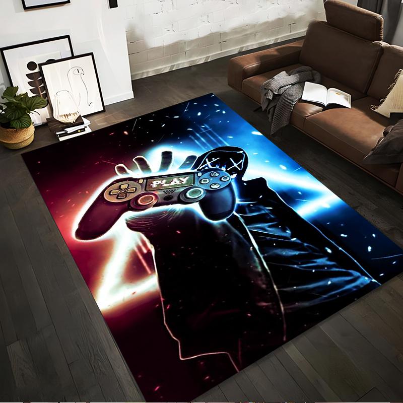 Hooded Figure Holding Game Controller Neon Style Gaming Carpet Design Suitable for use as an anti-slip for living room bedroom sofas 40x60cm( 15x23in )
Hooded Figure Holding Game Controller Neon Style Gaming Carpet Design Suitable for use as an anti-slip for living room bedroom sofas 40x60cm( 15x23in )