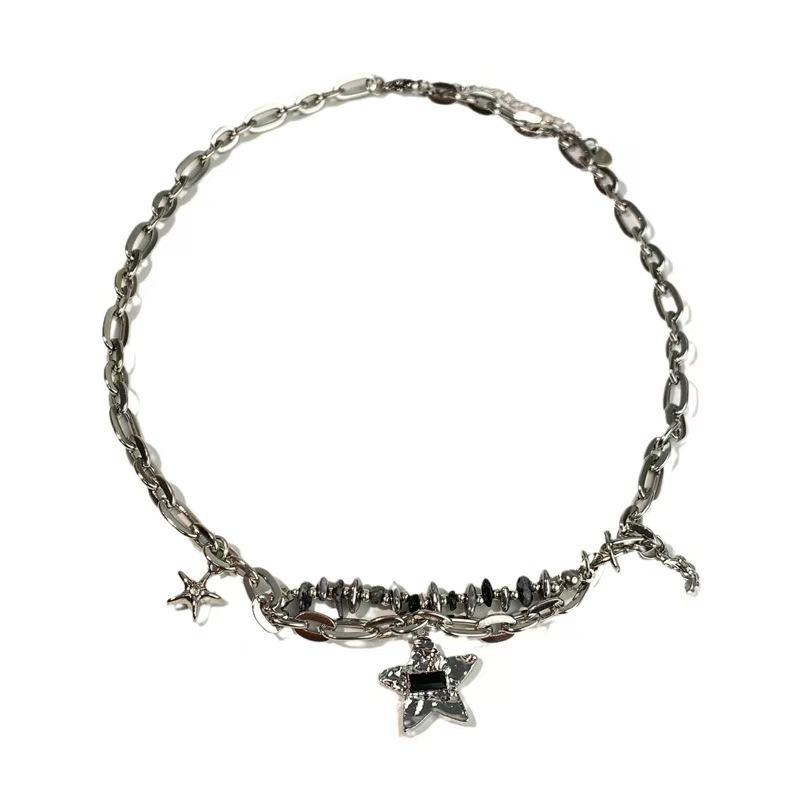 Heavy Industry Sweet and Cool Black Zircon Pentagram Gravel Necklace Women s Niche Cold Style Design Sense Fashion Versatile Accessories
Heavy Industry Sweet and Cool Black Zircon Pentagram Gravel Necklace Women s Niche Cold Style Design Sense Fashion Versatile Accessories
