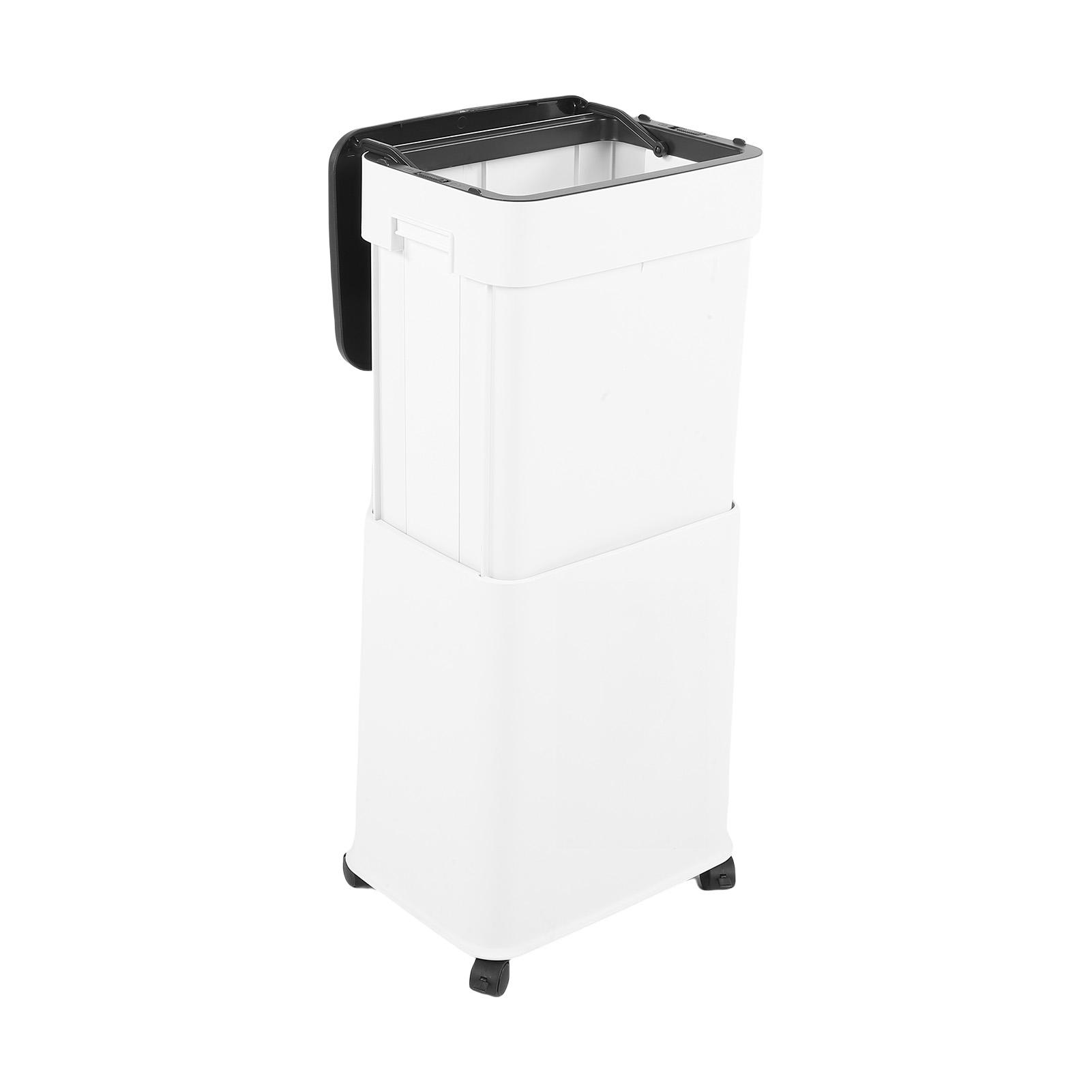 20L Kitchen Trash Can, Modern White Garbage Bin with Height Feature and Rolling Wheels, Detachable Inner Bucket for Bathroom Bedro
20L Kitchen Trash Can, Modern White Garbage Bin with Height Feature and Rolling Wheels, Detachable Inner Bucket for Bathroom Bedro