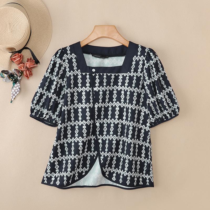 ZANZEA Women Casual Square Neck Summer Short Sleeve Print Blouse M темно-синього кольору
ZANZEA Women Casual Square Neck Summer Short Sleeve Print Blouse M темно-синього кольору