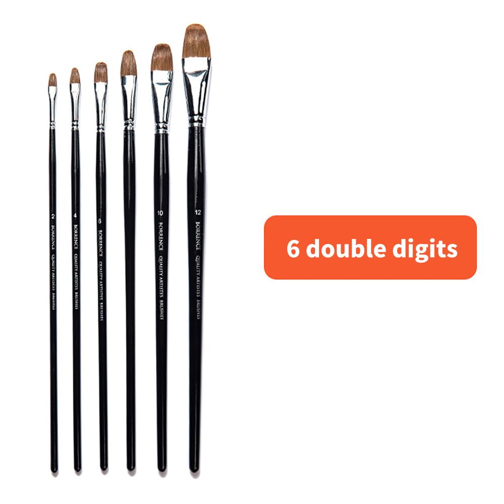 6/12pcs/Set High-Grade Wolf Hair Brush Paintbrush for Students Water-Colour Acrylics Drawing Flat Peak Oil Brush Art Supplies
6/12pcs/Set High-Grade Wolf Hair Brush Paintbrush for Students Water-Colour Acrylics Drawing Flat Peak Oil Brush Art Supplies