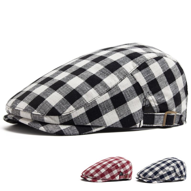 NEW Fashion Plaid Cotton Newsboy Caps artistic youth breathable beret Leisure Boinas Gatsby Hat Summer Sun Protection Golf Hat 54-60CM вина червоного кольору
NEW Fashion Plaid Cotton Newsboy Caps artistic youth breathable beret Leisure Boinas Gatsby Hat Summer Sun Protection Golf Hat 54-60CM вина червоного кольору