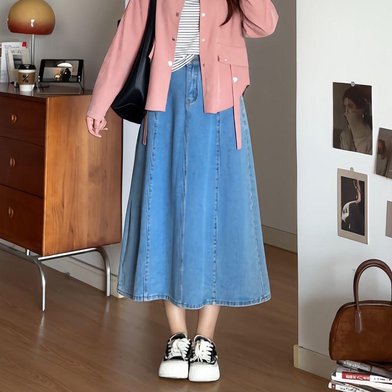 Slightly Chubby Meow Meow Plus-Size Women s Clothing, Slightly Chubby mm Commuting Style, Slimming Outfit, Hip-Covering A-Line Denim Skirt 0439 Light Blue L
Slightly Chubby Meow Meow Plus-Size Women s Clothing, Slightly Chubby mm Commuting Style, Slimming Outfit, Hip-Covering A-Line Denim Skirt 0439 Light Blue L