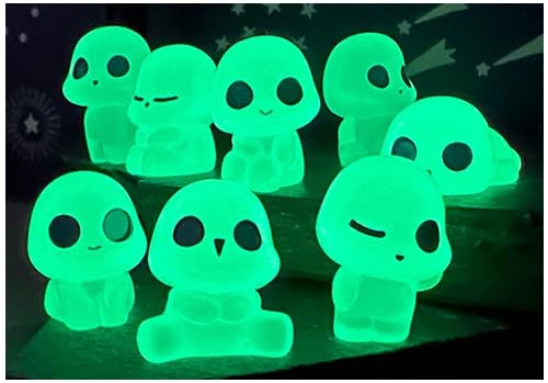 Forest Spirit Kodama Figures, Cute Deformed Version, Luminous Color, 10 Pieces (Green)
Forest Spirit Kodama Figures, Cute Deformed Version, Luminous Color, 10 Pieces (Green)