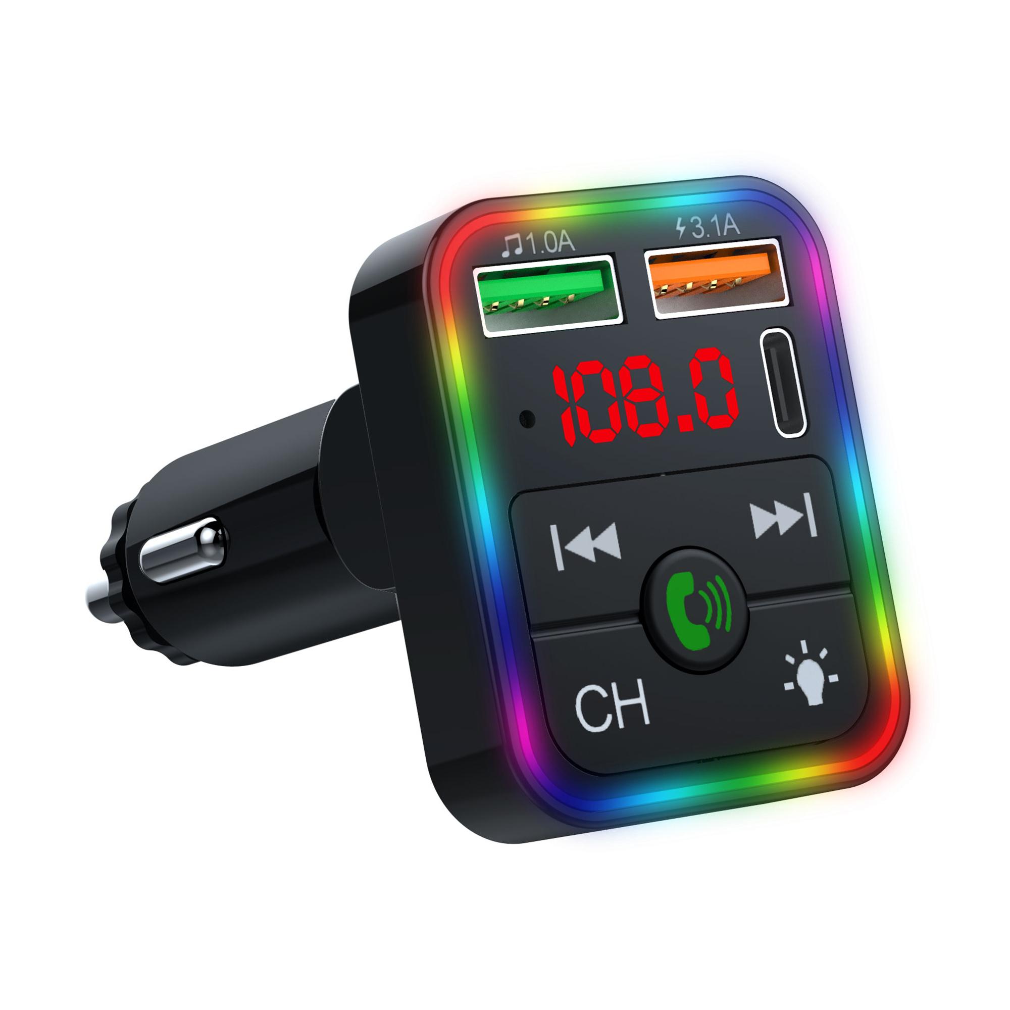P2 Car Player Charger Dual USB Port Cigarette Lighter Car Charger Support Bluetooth-compatible Hands Free Calling Type A
P2 Car Player Charger Dual USB Port Cigarette Lighter Car Charger Support Bluetooth-compatible Hands Free Calling Type A
