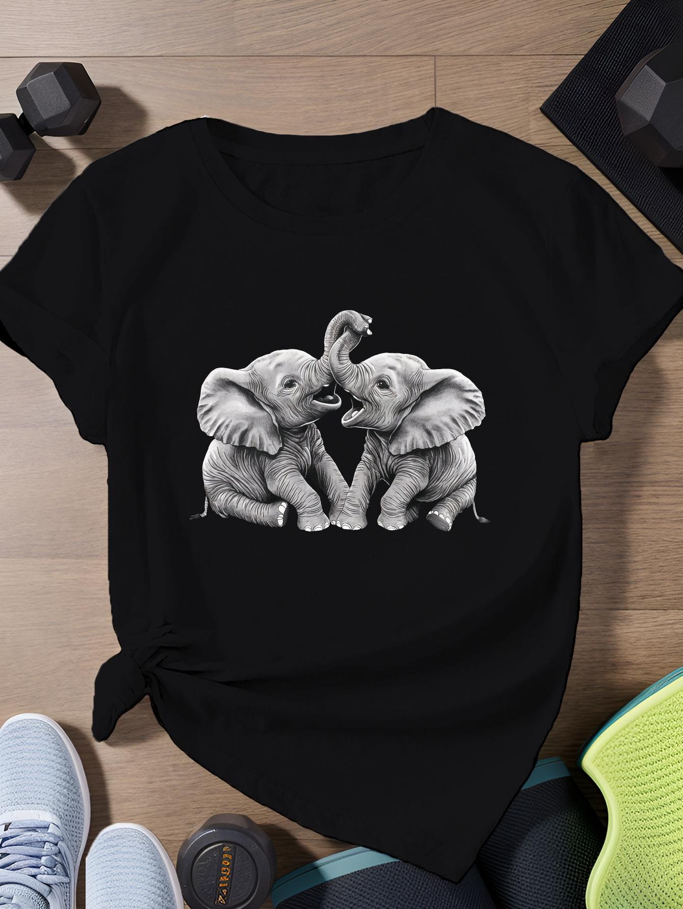 European size elephants playfully Women s Sports Short Sleeve T-Shirt 4XL чорний
European size elephants playfully Women s Sports Short Sleeve T-Shirt 4XL чорний