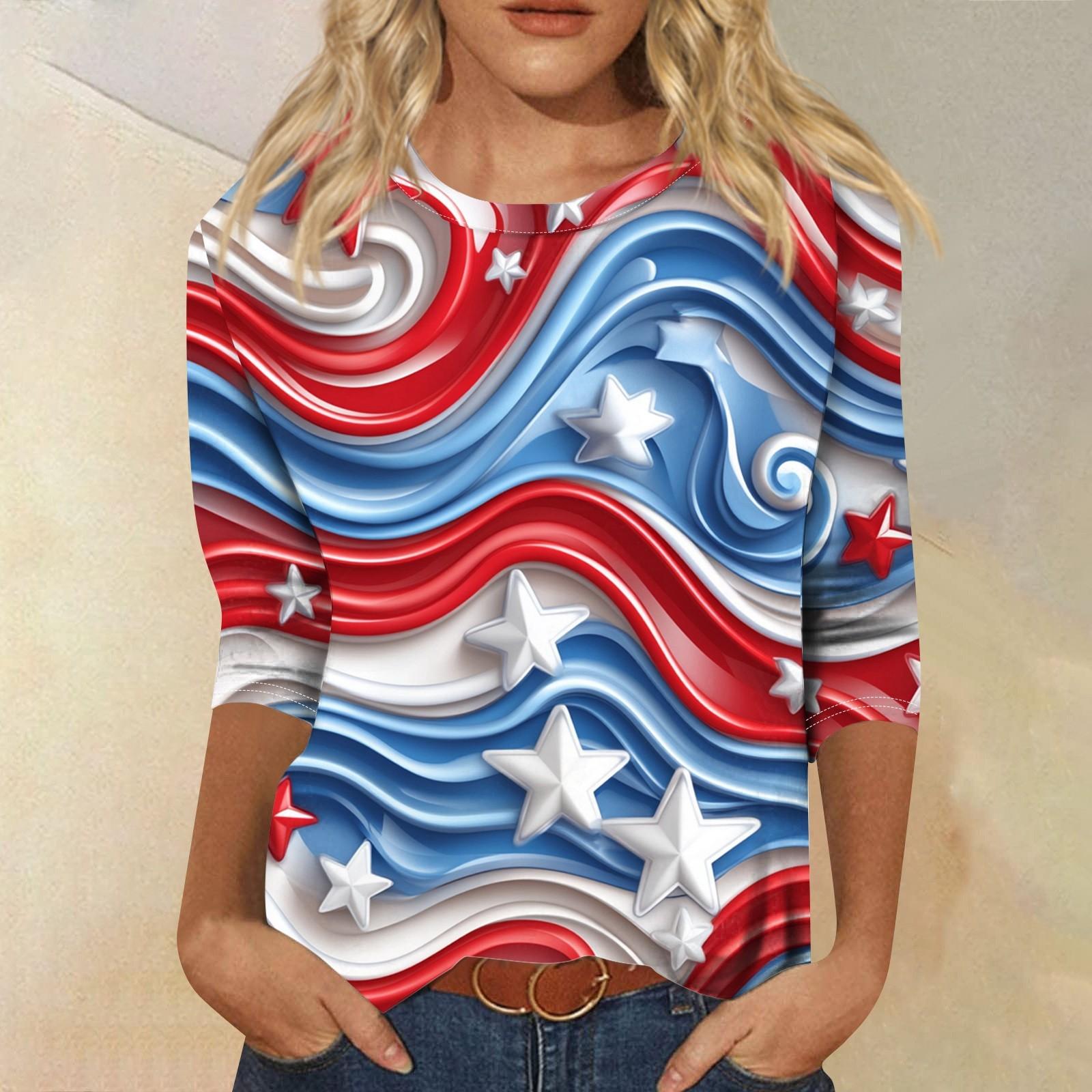 Women s T-shirt Casual Independence Day Print Top T-shirt Crewneck Jumper XL арбуз красный
Women s T-shirt Casual Independence Day Print Top T-shirt Crewneck Jumper XL арбуз красный