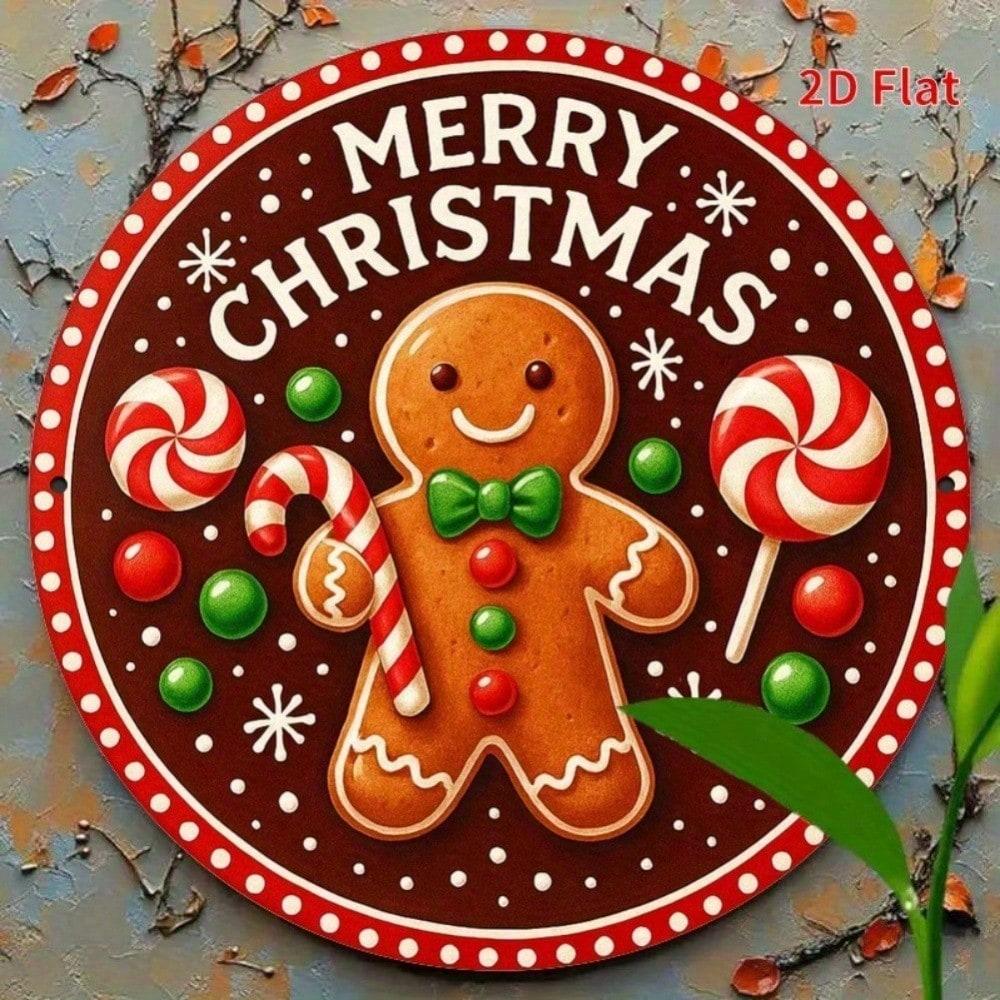 1pc Gingerbread Christmas Metal Sign, Holiday Decoration for Home Garage Garden 20x20
1pc Gingerbread Christmas Metal Sign, Holiday Decoration for Home Garage Garden 20x20
