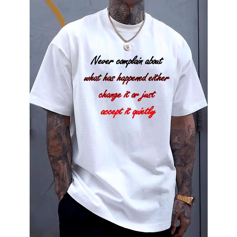 European sizes Never Complain Conveys The Concept of Resilience in T-Shirt Printing - Men S Round Neck Short Sleeved Shirt 4XL білий
European sizes Never Complain Conveys The Concept of Resilience in T-Shirt Printing - Men S Round Neck Short Sleeved Shirt 4XL білий