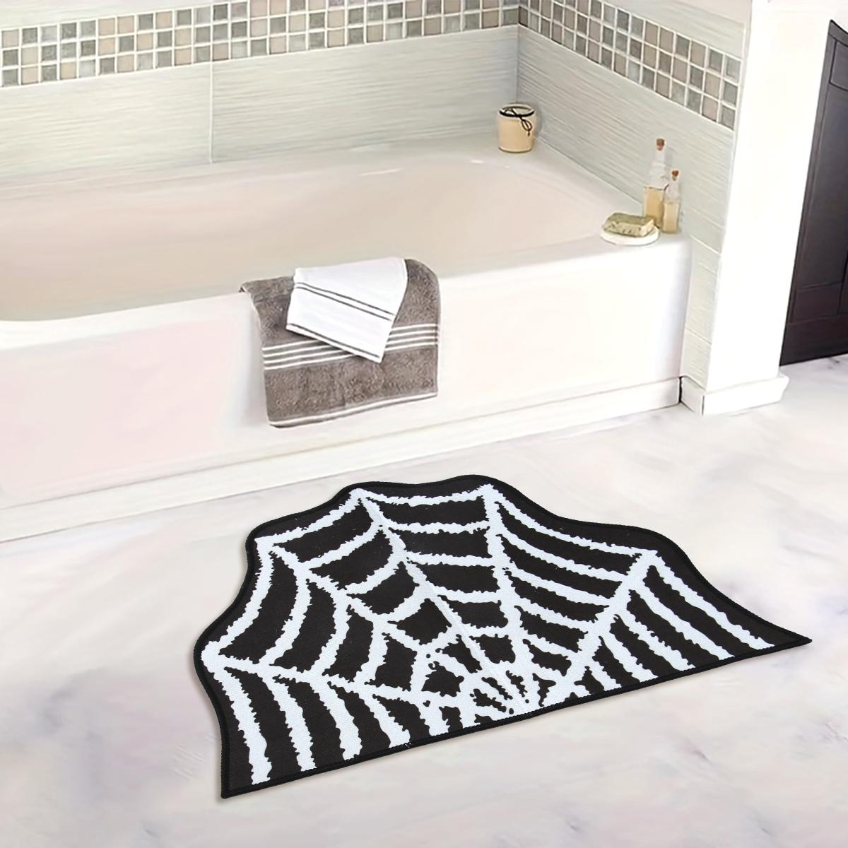Black Spider Web Halloween Rug Bathroom Rug for Halloween Decor Spooky Gothic Bath Mat Non-Slip Tufted Mat for Front Door Living 
Black Spider Web Halloween Rug Bathroom Rug for Halloween Decor Spooky Gothic Bath Mat Non-Slip Tufted Mat for Front Door Living