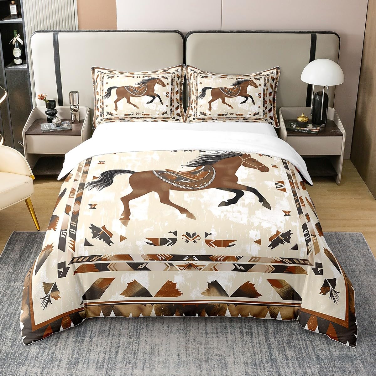 Horse Duvet Cover Sets For Kids Teens Comforter Covers Queen King Size Lightweight Down Room Decor 2 Pillowcases 1 Duvet Cover EU Single(135x200cm)
Horse Duvet Cover Sets For Kids Teens Comforter Covers Queen King Size Lightweight Down Room Decor 2 Pillowcases 1 Duvet Cover EU Single(135x200cm)