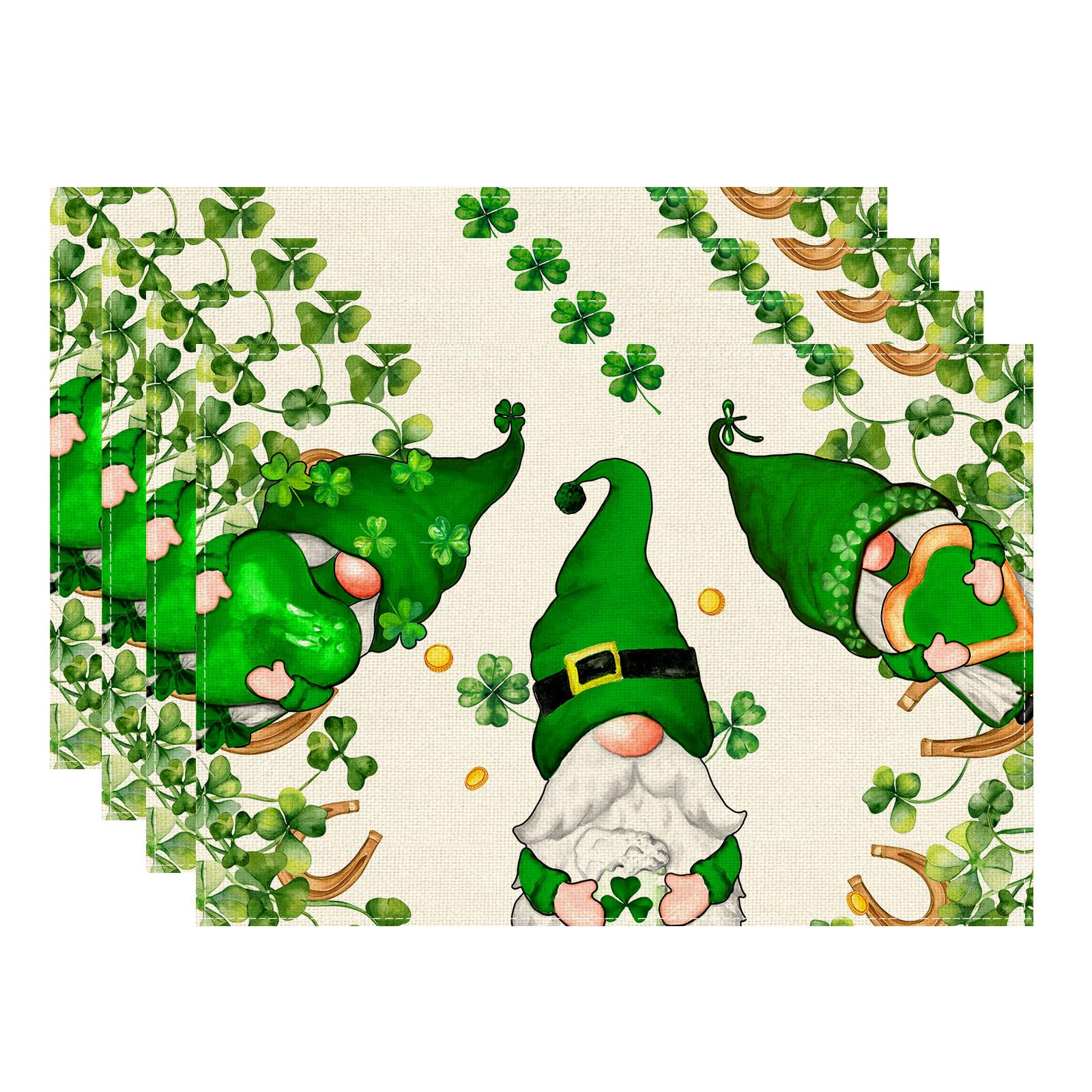 Gnomes Green Shamrocks Clovers Horseshoes St. Patrick s Day Placemats Set of 4 Table Mats for Party Home Kitchen Dining Table Decorations 12x18 Inch Placemats Set of 4 (12x18 Inch)
Gnomes Green Shamrocks Clovers Horseshoes St. Patrick s Day Placemats Set of 4 Table Mats for Party Home Kitchen Dining Table Decorations 12x18 Inch Placemats Set of 4 (12x18 Inch)