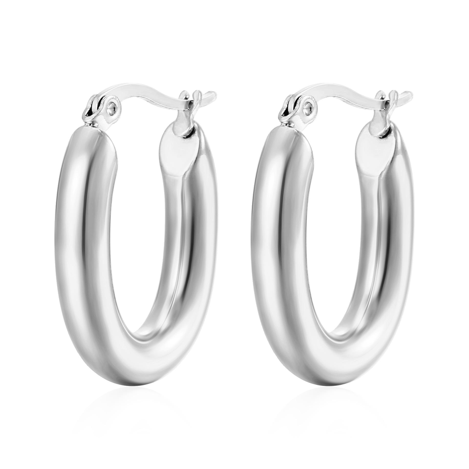 Stainless Steel Minimalist Round Hoop Earrings for Women 18K
Stainless Steel Minimalist Round Hoop Earrings for Women 18K
