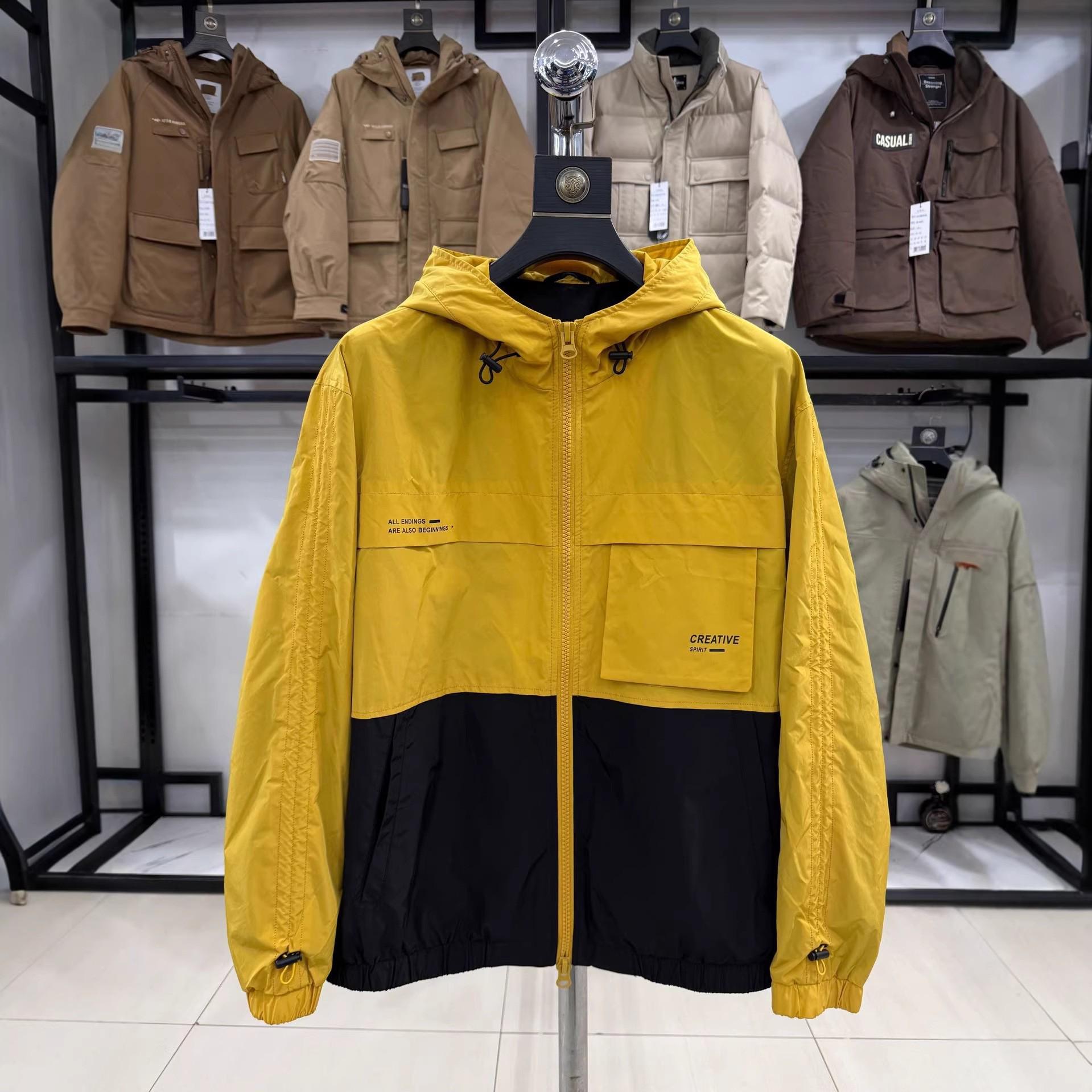 H Brand Men s Casual Hooded Patchwork Color-Block Jacket - Workwear Style, Store Closing Sale Size 185 (approx. 160-175 lbs) жовтий
H Brand Men s Casual Hooded Patchwork Color-Block Jacket - Workwear Style, Store Closing Sale Size 185 (approx. 160-175 lbs) жовтий