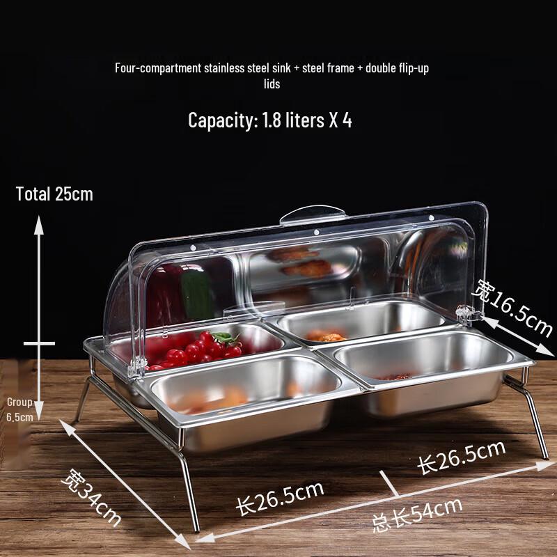 Stainless Steel Flip-Top Buffet Food Display Cover
Stainless Steel Flip-Top Buffet Food Display Cover