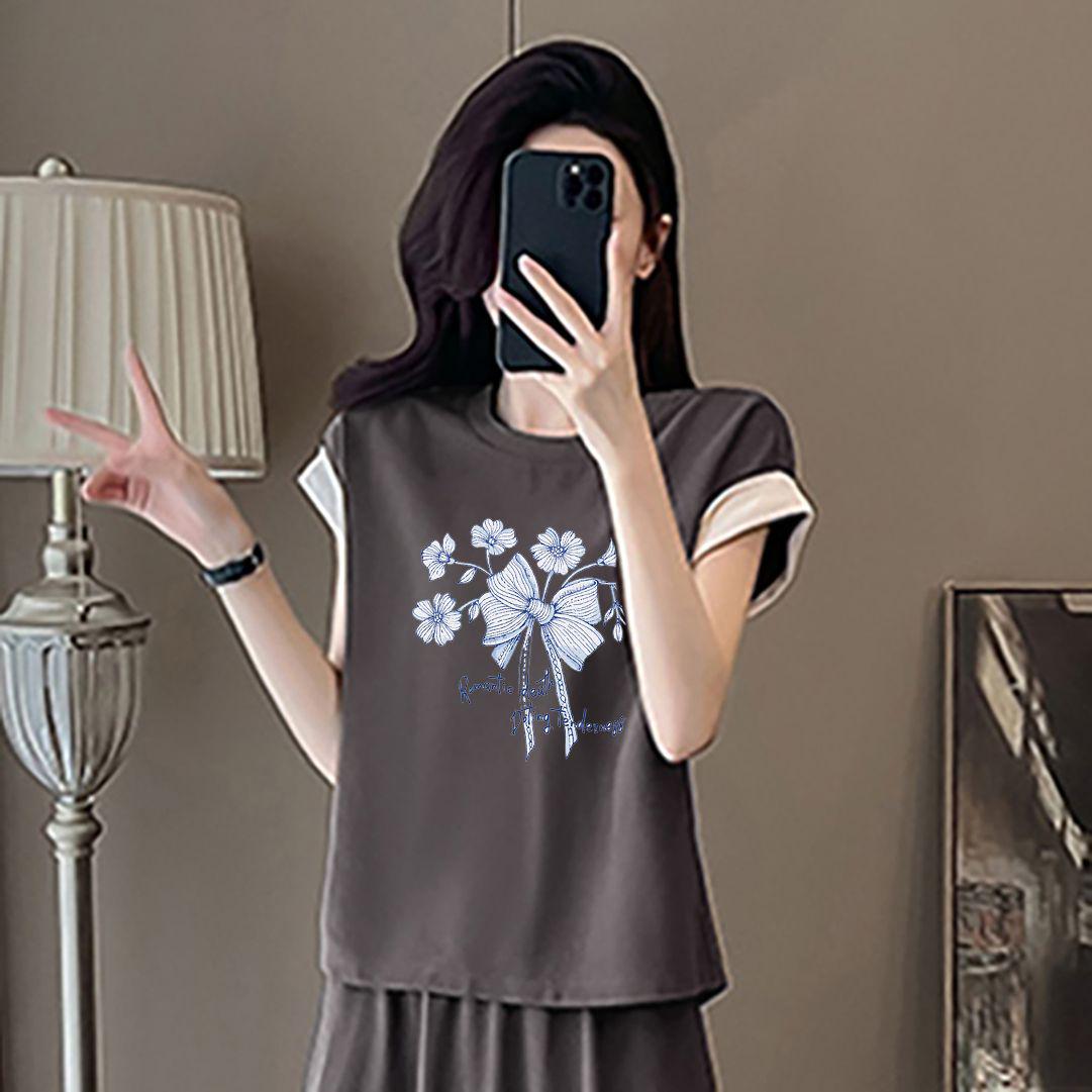 Women s Summer Cotton Two-Piece Set: Short-Sleeved Top & Skirt 2XL for 145-160 lbs
Women s Summer Cotton Two-Piece Set: Short-Sleeved Top & Skirt 2XL for 145-160 lbs