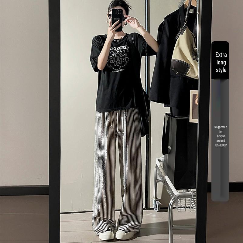 Women s Summer 2025 Striped High-Waisted Wide-Leg Casual Pants Small
Women s Summer 2025 Striped High-Waisted Wide-Leg Casual Pants Small