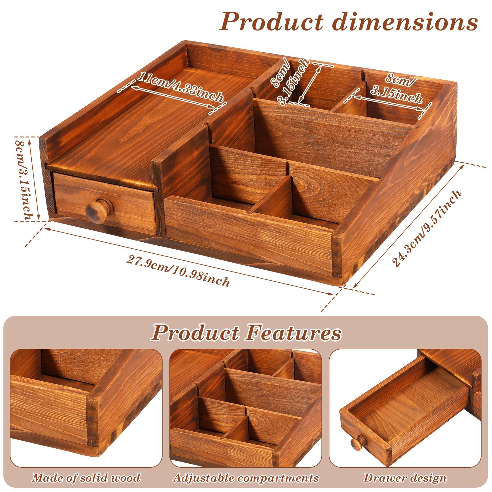 Desktop Storage Box Wooden Cosmetics Storage Rack with Drawer Multipurpose Tea Bag Organizer for Bathroom Kitchen Countertop
Desktop Storage Box Wooden Cosmetics Storage Rack with Drawer Multipurpose Tea Bag Organizer for Bathroom Kitchen Countertop