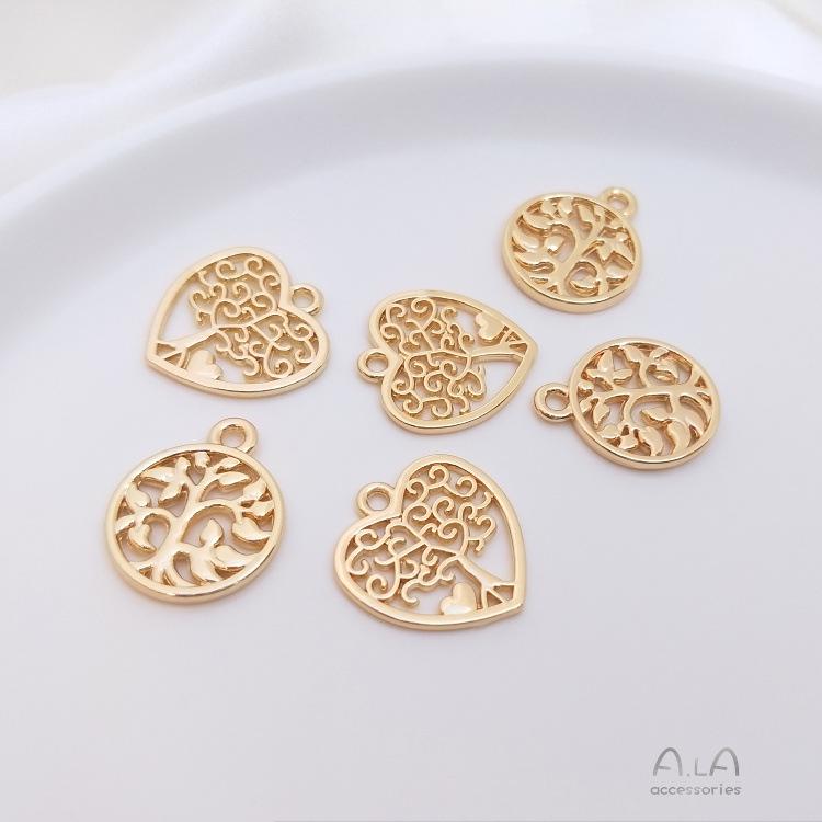 14K Gold Filled Tree of Life Pendant Charm - Heart Shape Jewelry for DIY Dangle Accessories
14K Gold Filled Tree of Life Pendant Charm - Heart Shape Jewelry for DIY Dangle Accessories