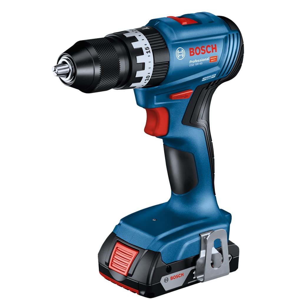 Bosch Professional 18V Cordless Vibrating Driver Drill 2 carrying case (2.0Ah pieces, charger, L-BOXX included) GSB18V-45 синій
Bosch Professional 18V Cordless Vibrating Driver Drill 2 carrying case (2.0Ah pieces, charger, L-BOXX included) GSB18V-45 синій