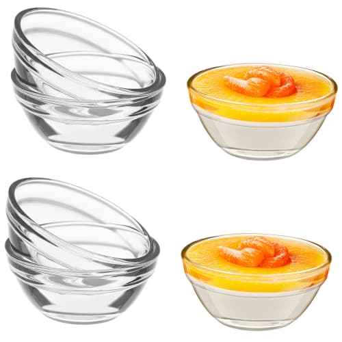 Cabilock 6-Piece Glass Pudding Bowls, Jelly Cups, Small Clear Glass Bowls, Dessert Containers for Kitchen Mini Prep
Cabilock 6-Piece Glass Pudding Bowls, Jelly Cups, Small Clear Glass Bowls, Dessert Containers for Kitchen Mini Prep