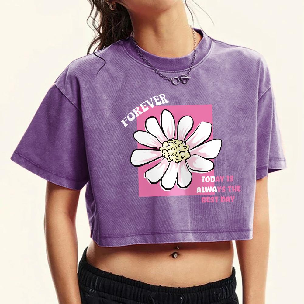 Навсегда Сегодня Всегда Лучший День Цветочные Принты Женский Выстиранный Кроп-Топ Уличный Фитнес Футболка с Коротким Рукавом Хлопок XL
Навсегда Сегодня Всегда Лучший День Цветочные Принты Женский Выстиранный Кроп-Топ Уличный Фитнес Футболка с Коротким Рукавом Хлопок XL