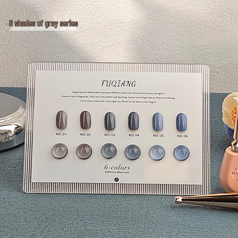 6-Color Gray Gel Nail Polish Set: Light Beige, Smoky Gray & More - Exclusive for Salons
6-Color Gray Gel Nail Polish Set: Light Beige, Smoky Gray & More - Exclusive for Salons
