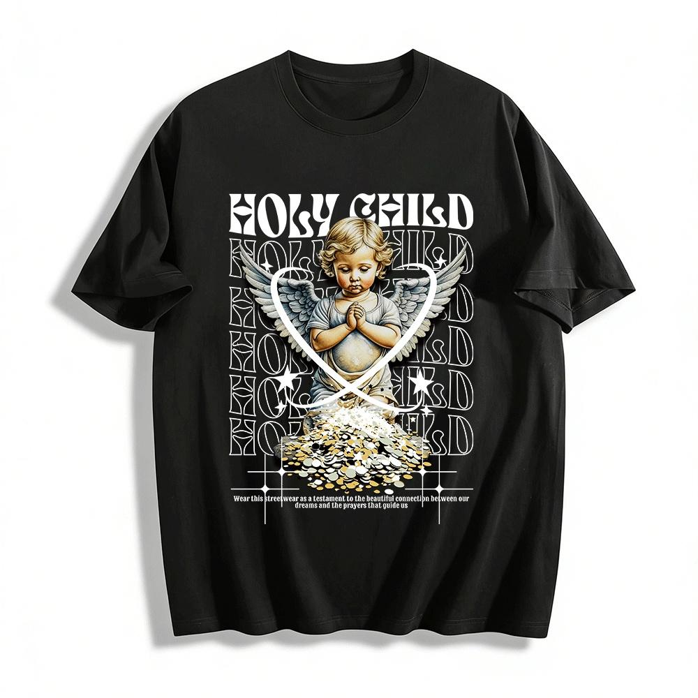 Praying Cherub With Spilling Gold Coins Casual Top Pure cotton T-shirt 6XL
Praying Cherub With Spilling Gold Coins Casual Top Pure cotton T-shirt 6XL