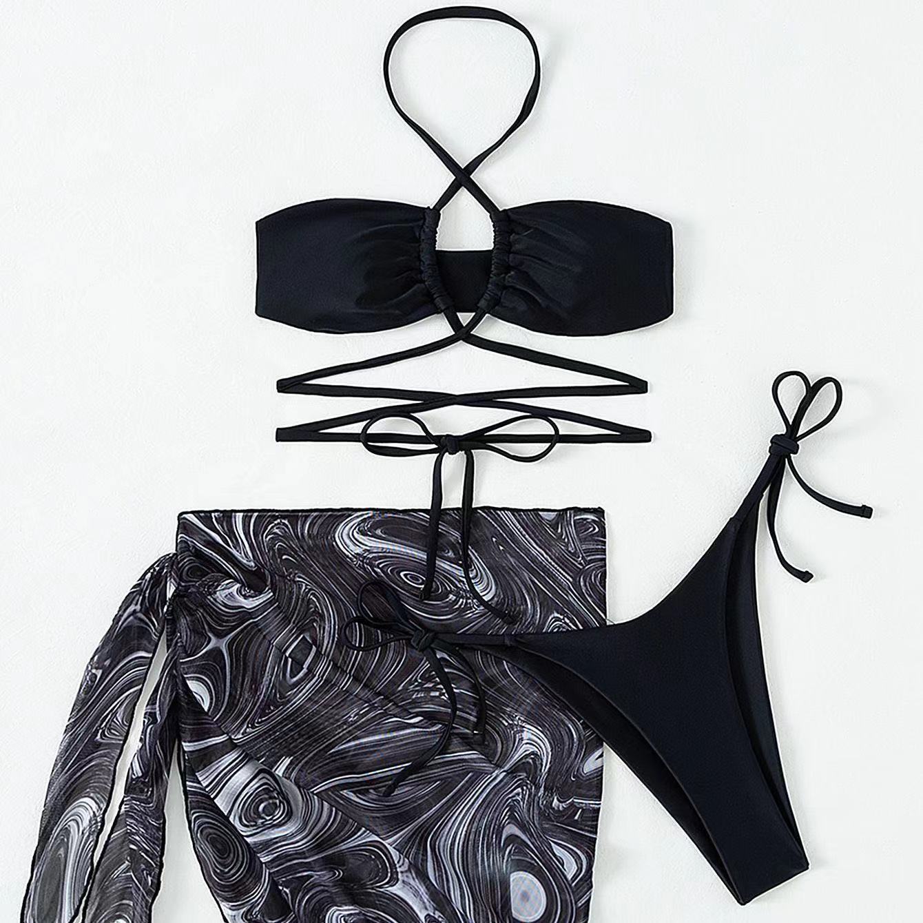 2026 Drawstring Straps Skirt Mesh Three-piece Swimsuit Bikini L чорний
2026 Drawstring Straps Skirt Mesh Three-piece Swimsuit Bikini L чорний