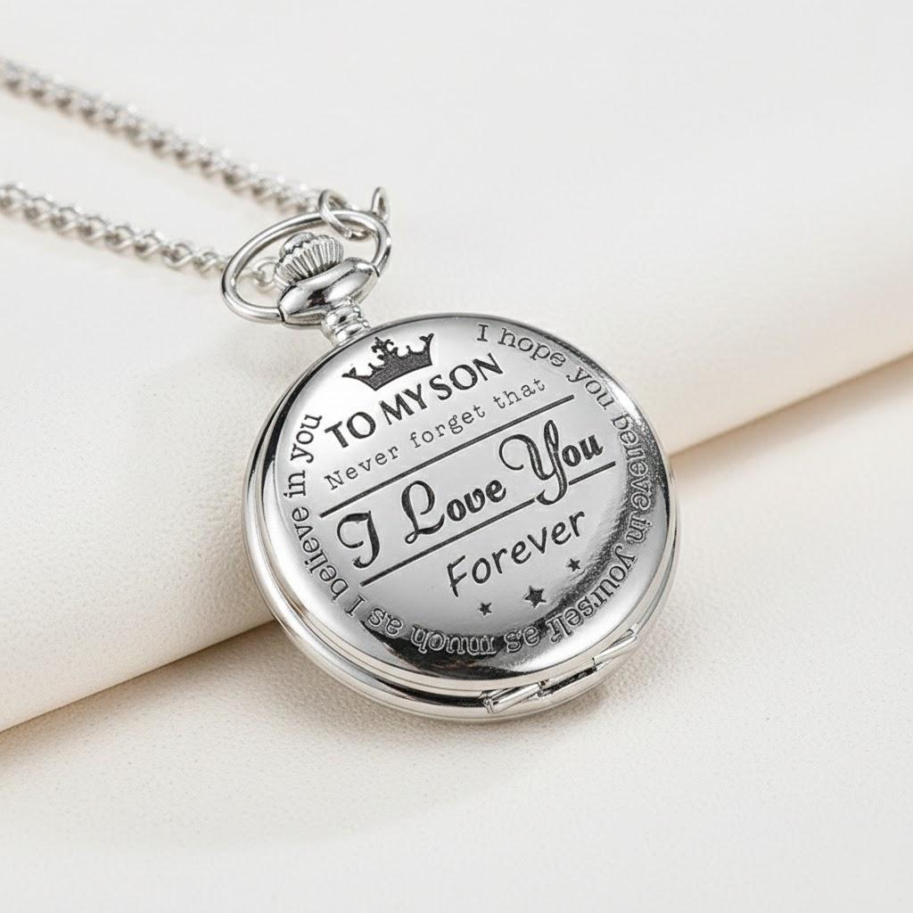 Vintage Round Roman Numeral Pocket Watch for Men with Chain Christmas Birthday Graduation Gift for Son срібний
Vintage Round Roman Numeral Pocket Watch for Men with Chain Christmas Birthday Graduation Gift for Son срібний