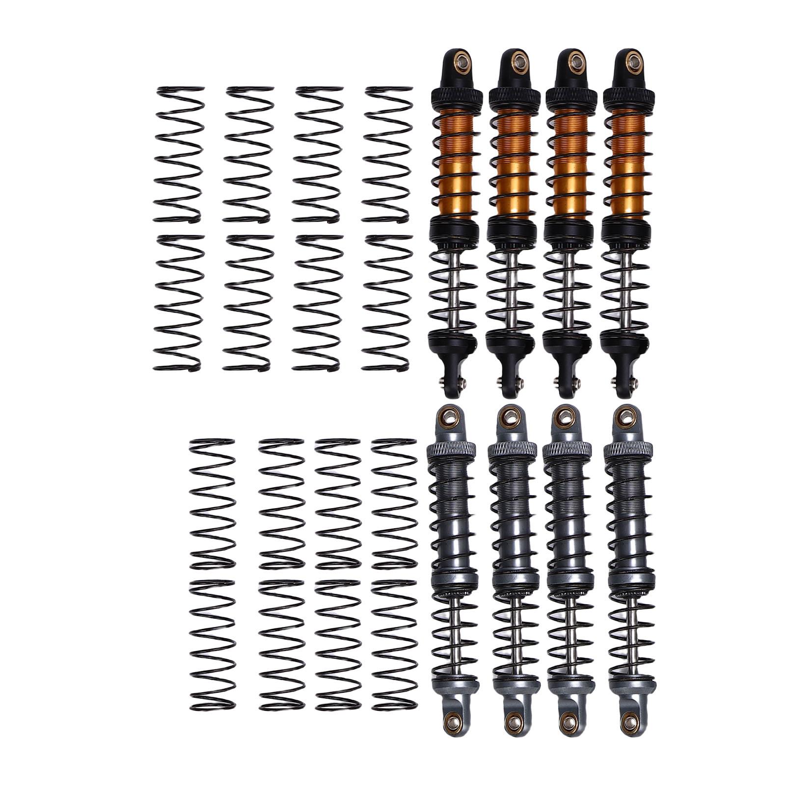 4 Pack Metal RC Car Shock Absorbers High Strength 90mm RC Car Shocks for 1/10 Scale Models with 8 Sp Gold
4 Pack Metal RC Car Shock Absorbers High Strength 90mm RC Car Shocks for 1/10 Scale Models with 8 Sp Gold