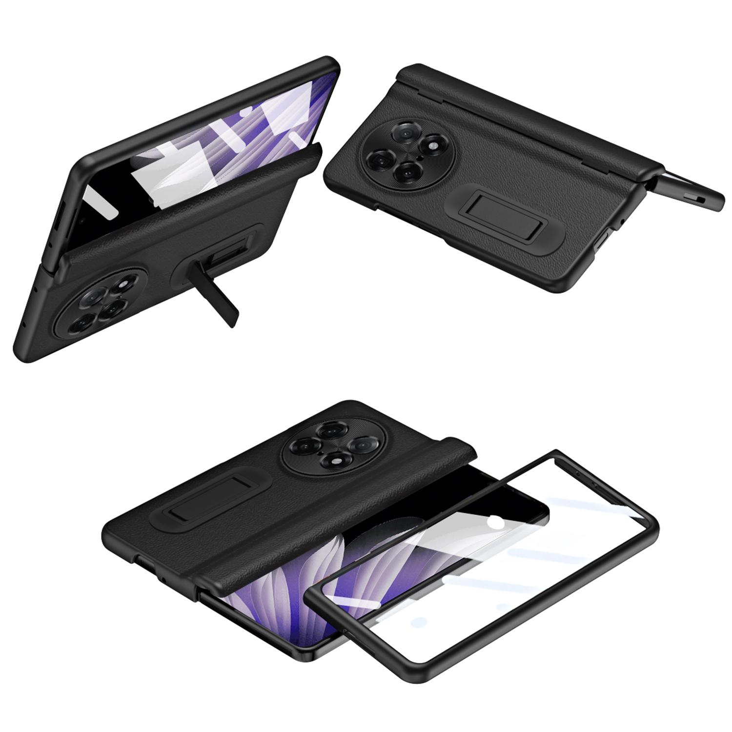 Для Oppo Find N5 5G Чехол с защитной пленкой из закаленного стекла Подставка PC+ПУ кожа Складной чехол для телефона Black
Для Oppo Find N5 5G Чехол с защитной пленкой из закаленного стекла Подставка PC+ПУ кожа Складной чехол для телефона Black