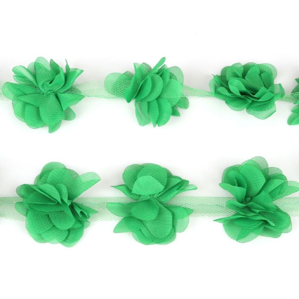 Creative 5cm Wide Lace Flower Trim 24 Flowers 2Yards Chiffon Lace Trim 3D Chiffon Flowers Lace Ribbon DIY Sewing зелений
Creative 5cm Wide Lace Flower Trim 24 Flowers 2Yards Chiffon Lace Trim 3D Chiffon Flowers Lace Ribbon DIY Sewing зелений