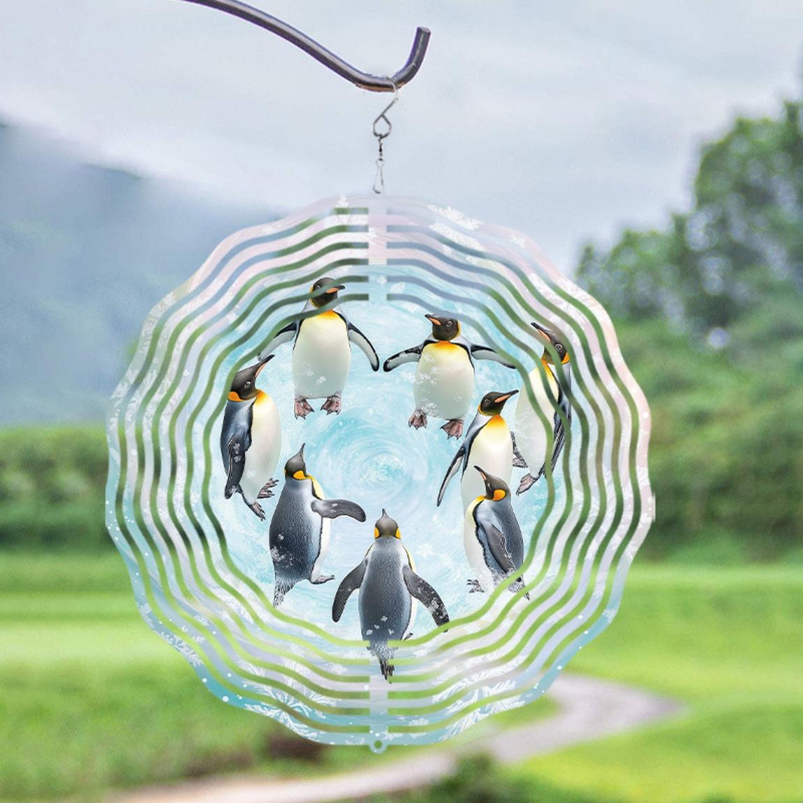 10 Inch Metal Wind Spinner Penguin Design Garden Decor Hanging Wind Chime for Outdoor Patio Balcony All Season Romantic Accent 01A
10 Inch Metal Wind Spinner Penguin Design Garden Decor Hanging Wind Chime for Outdoor Patio Balcony All Season Romantic Accent 01A