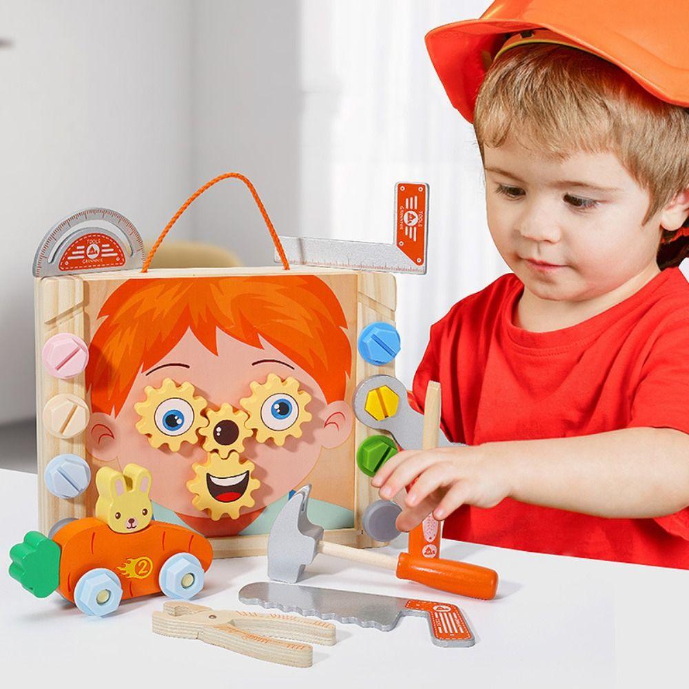 Toolbox Kids Wooden Tool Box Toy Wood Simulation Repair Tool Puzzle Disassembly Set Toddlers Boys Style A
Toolbox Kids Wooden Tool Box Toy Wood Simulation Repair Tool Puzzle Disassembly Set Toddlers Boys Style A