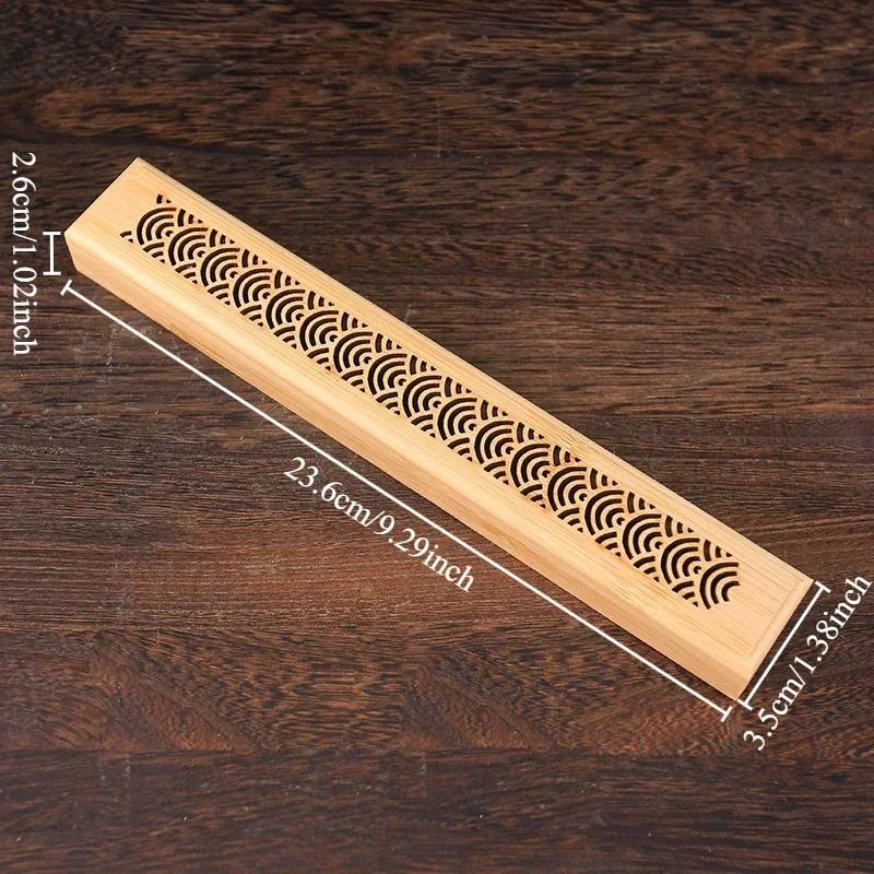 23.6x3.5x2.6cm Bamboo Wooden Incense Stick Holder Burning Joss Incense Box Burner Ash Catcher Home Decoration 1PC
23.6x3.5x2.6cm Bamboo Wooden Incense Stick Holder Burning Joss Incense Box Burner Ash Catcher Home Decoration 1PC