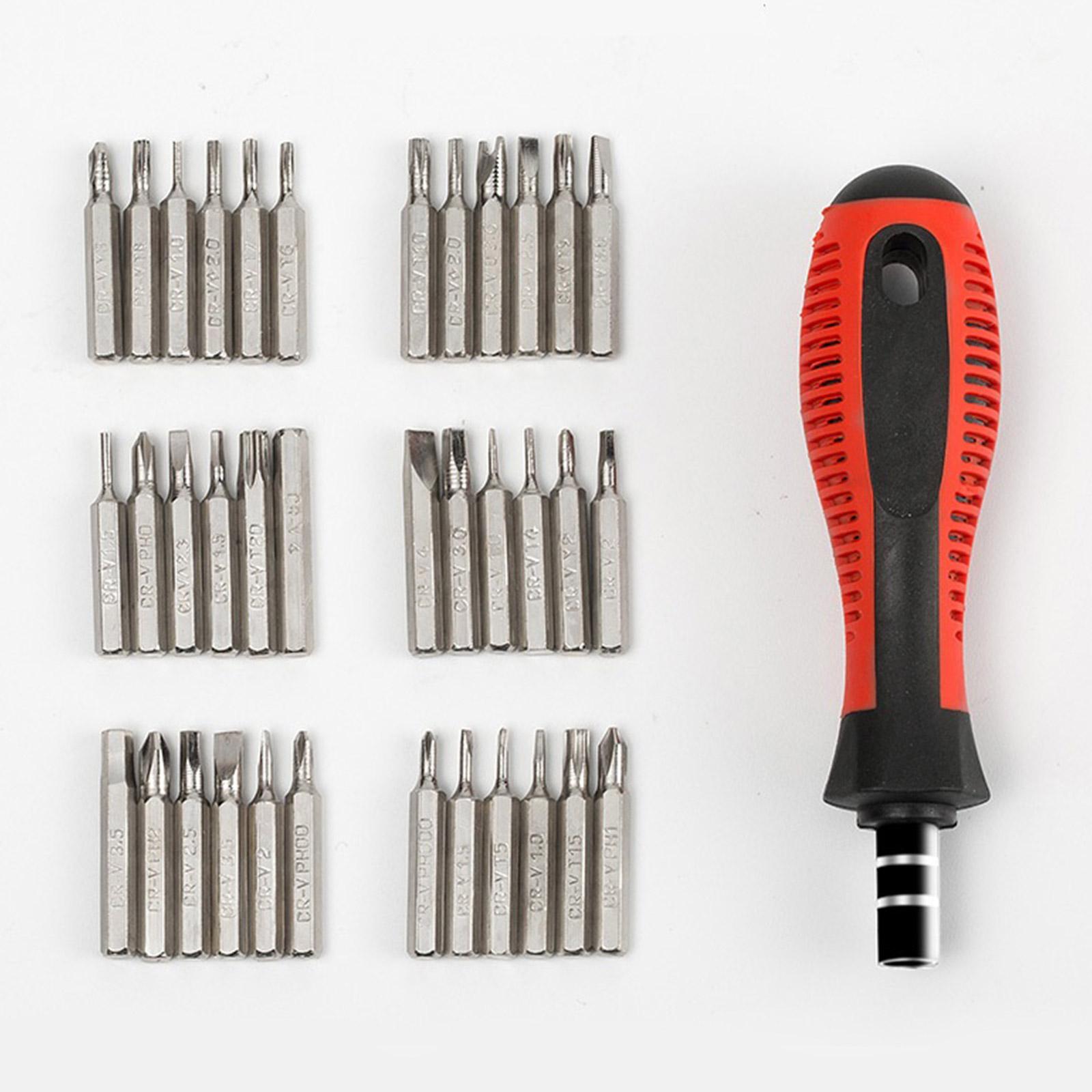 37piece Set Magnetic Precision Screwdriver Bit Torx Screw driver Bits Phone Computer Safety Repair Insulated Hand Tool
37piece Set Magnetic Precision Screwdriver Bit Torx Screw driver Bits Phone Computer Safety Repair Insulated Hand Tool