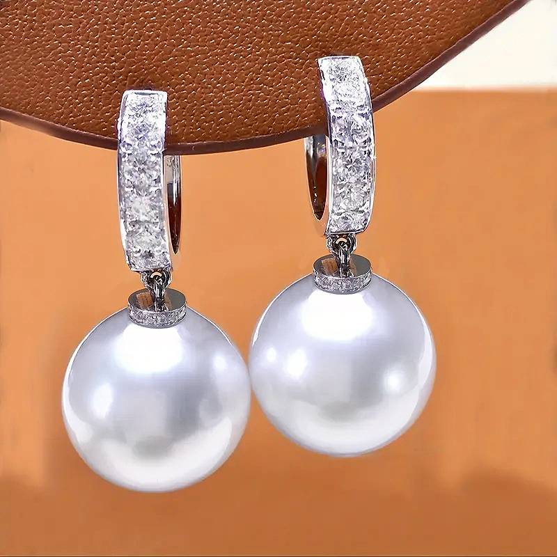 Huitan Elegant Simulated Pearl Drop Earrings for Women Engagement Party Trendy Accessories Versatile Zircon Inlaid Shiny CZ
Huitan Elegant Simulated Pearl Drop Earrings for Women Engagement Party Trendy Accessories Versatile Zircon Inlaid Shiny CZ