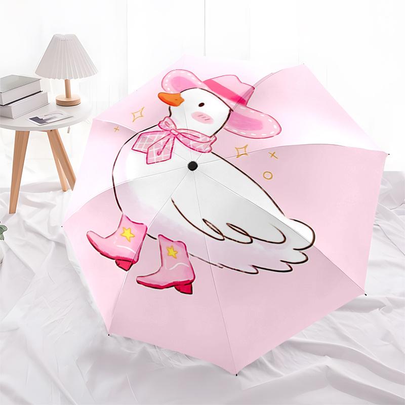 Pink Cowgirl Duck Umbrella - Automatic Opening/Closing, Foldable Design, 8-Bone Iron Frame, Festival Gift for Fans and Travelers0104112a
Pink Cowgirl Duck Umbrella - Automatic Opening/Closing, Foldable Design, 8-Bone Iron Frame, Festival Gift for Fans and Travelers0104112a