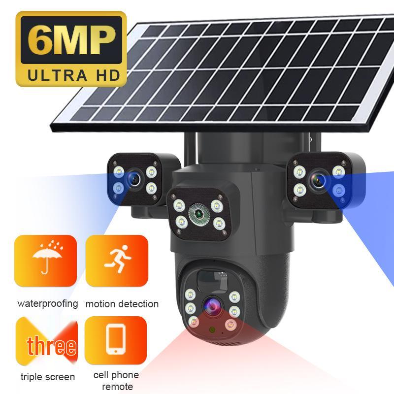 4G Solar-Powered Outdoor Wireless Camera, Ultra HD 6MP with Triple Lens Standalone with 32GB Memory Card
4G Solar-Powered Outdoor Wireless Camera, Ultra HD 6MP with Triple Lens Standalone with 32GB Memory Card