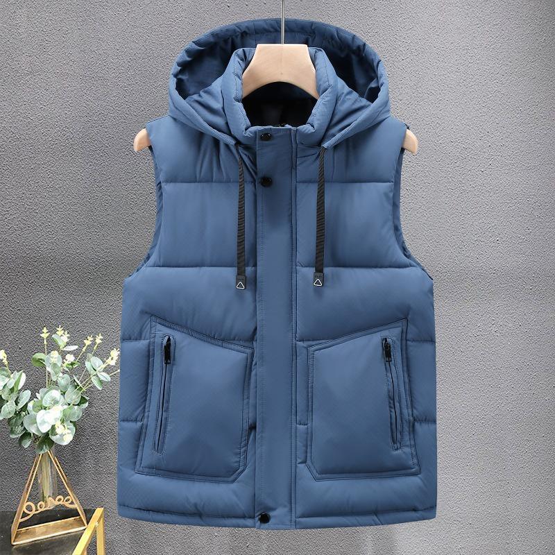 Осенне-зимний жилет новый высококлассный зимний тренд пуховый жилет студенческий утолщенный повседневный теплый жилет мужской 5XL (175-95 kg) синий
Осенне-зимний жилет новый высококлассный зимний тренд пуховый жилет студенческий утолщенный повседневный теплый жилет мужской 5XL (175-95 kg) синий