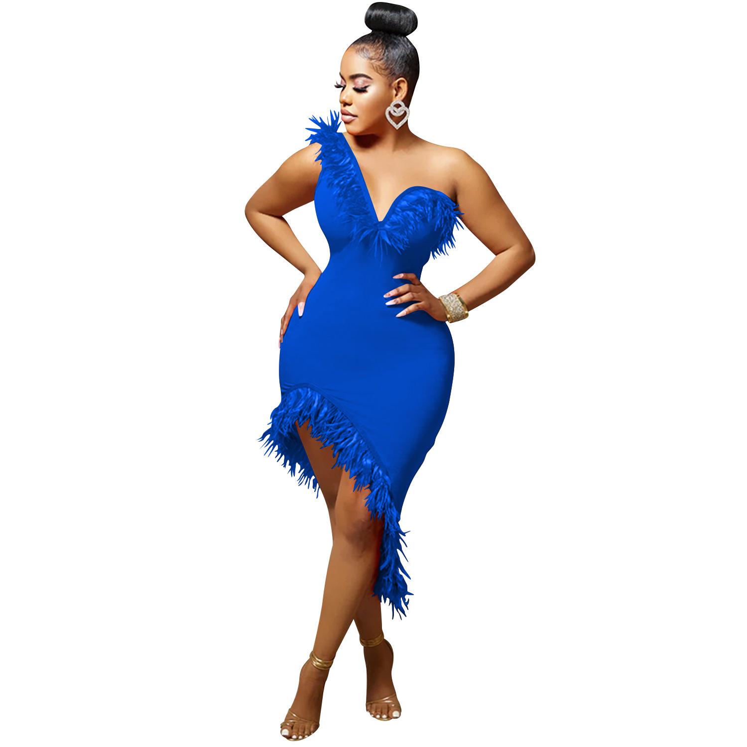 V-Neck Sleeveless Feather Irregular Midi Skirt Dress in Solid Color XXL
V-Neck Sleeveless Feather Irregular Midi Skirt Dress in Solid Color XXL