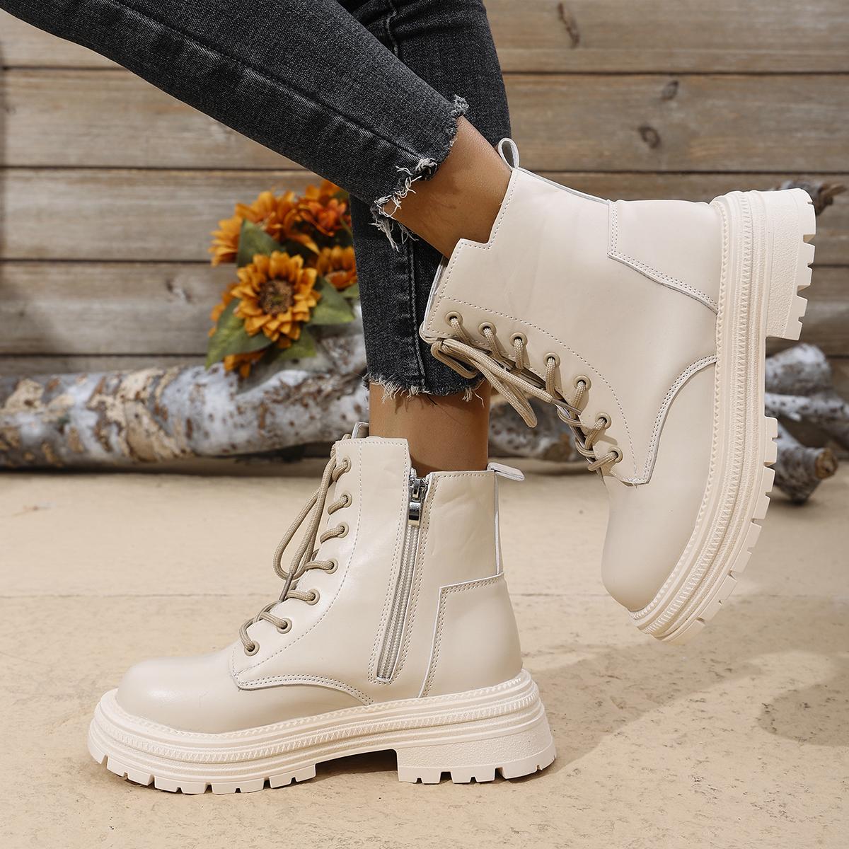 Fashion New Lace up Elegant Work Boots Winter Round Toe Comfortable Sexy Thick soled Non slip Casual Riding Boots for Women Comfortable Soft Sole Non 36
Fashion New Lace up Elegant Work Boots Winter Round Toe Comfortable Sexy Thick soled Non slip Casual Riding Boots for Women Comfortable Soft Sole Non 36