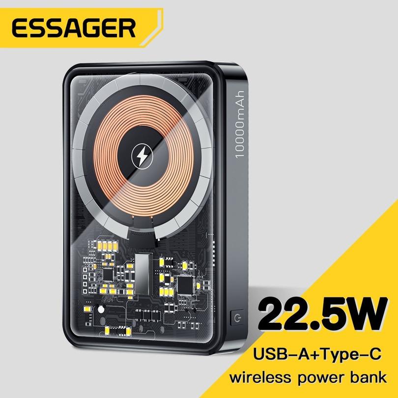 ESSAGER PD 22.5W 10000mAh Power Bank Магнитные беспроводные зарядные устройства для iPhone 13 12 11 Pro Max Портативный внешний аккумулятор PoverBank
ESSAGER PD 22.5W 10000mAh Power Bank Магнитные беспроводные зарядные устройства для iPhone 13 12 11 Pro Max Портативный внешний аккумулятор PoverBank