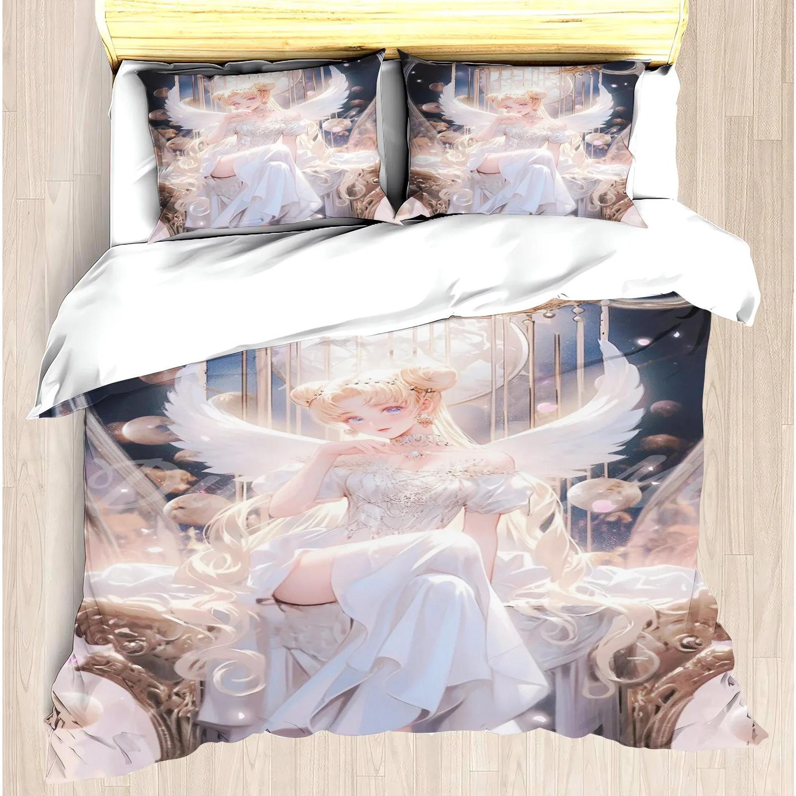 Girls Modern Printed Duvet Cover Set 3PCS Pink Bedding Tsukino Bunny Upholstery American Girl Lori 135x200cm&set
Girls Modern Printed Duvet Cover Set 3PCS Pink Bedding Tsukino Bunny Upholstery American Girl Lori 135x200cm&set