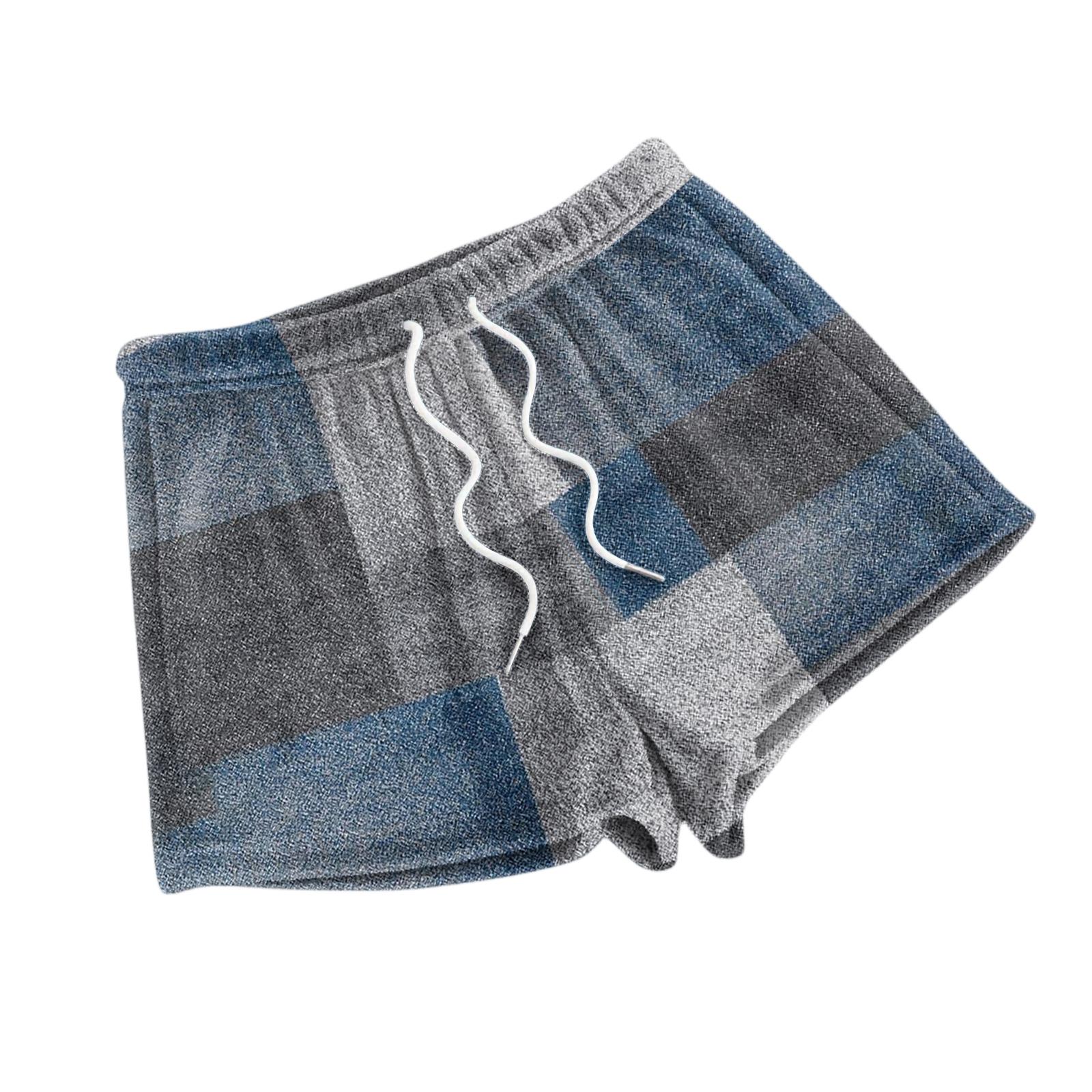 Women s Fashionable Loose-Fit Pajama Shorts With Fleece Plaid Print Casual Pants S синій
Women s Fashionable Loose-Fit Pajama Shorts With Fleece Plaid Print Casual Pants S синій